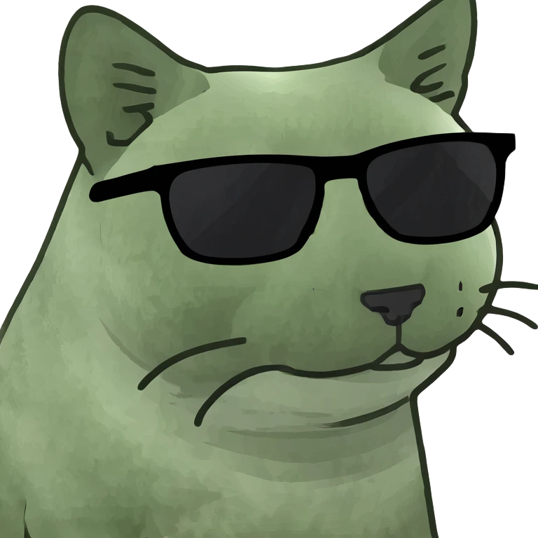 Cat with sunglasses emoji