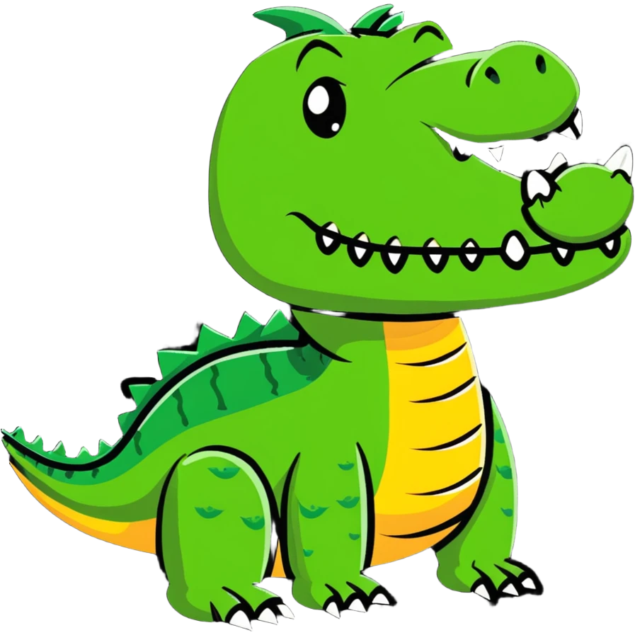 bombastic crocodile character emoji