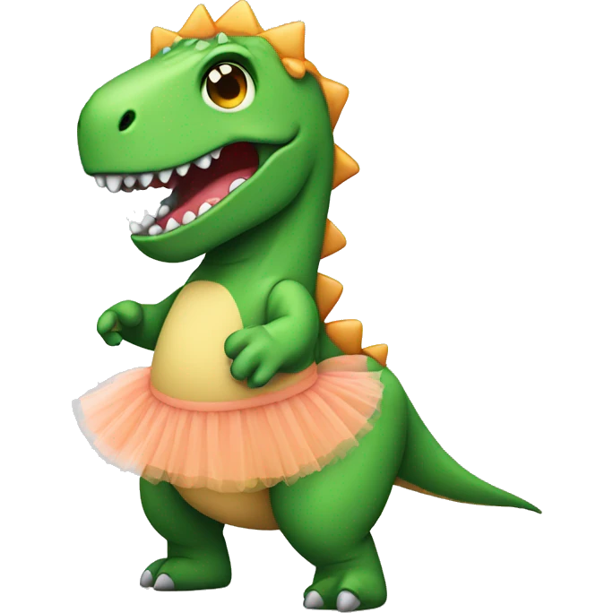 dinosaur wearing a tutu emoji