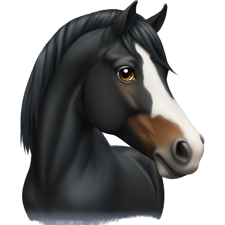 Black pretty horse emoji