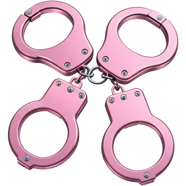 pink handcuffs emoji