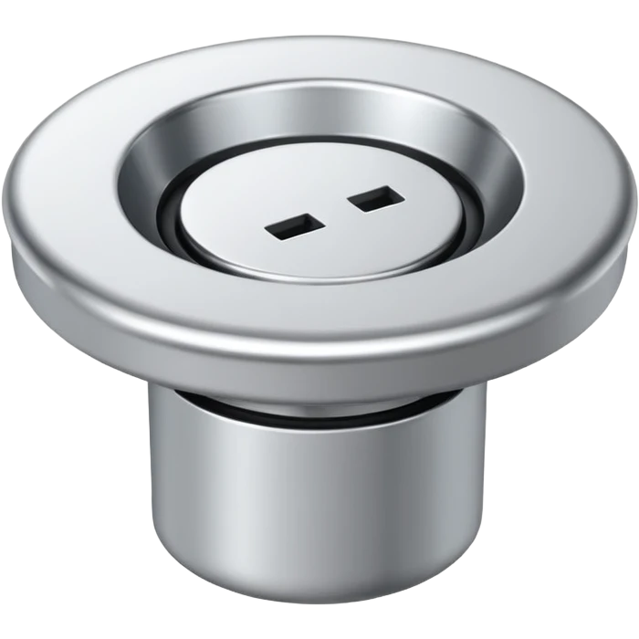 Metal Bath plug, plain, no smiley faces, no emojies emoji