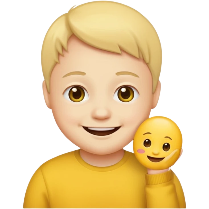 down syndrome smile emoji yellow emoji