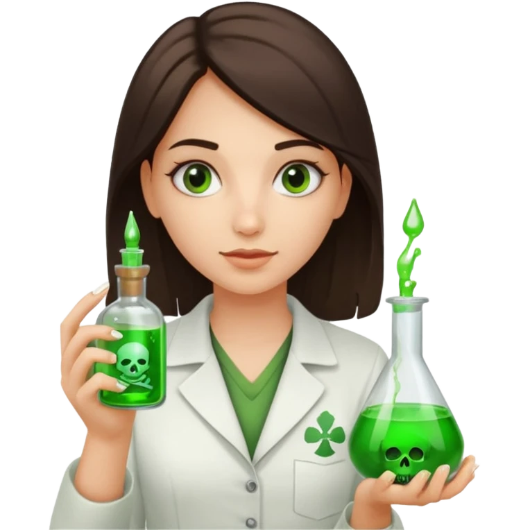 Gir trying to poison me her name tag  is denisa george is must be written  emoji