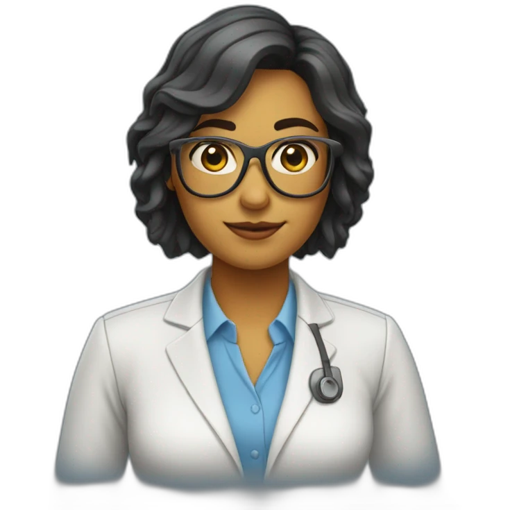 Chica oficina gafas emoji