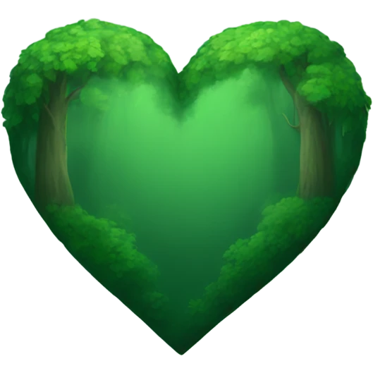 Forest green heart emoji