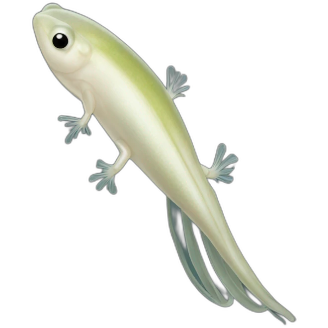 white long tail tadpole  emoji