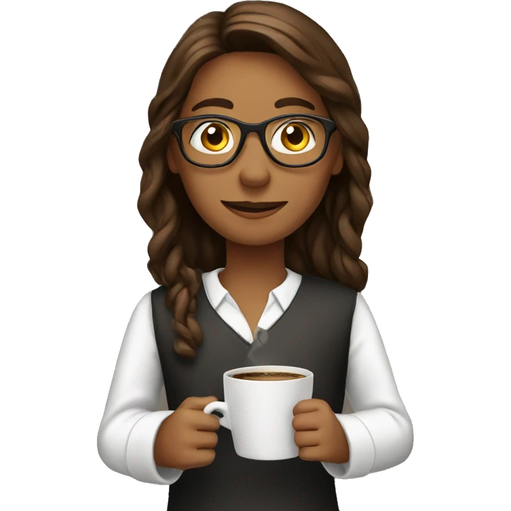 tutor with coffee emoji