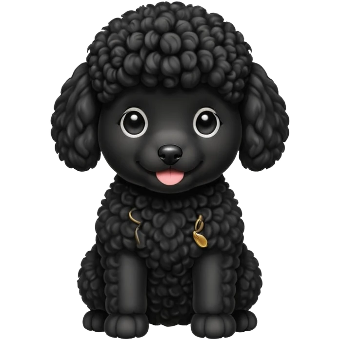 Black poodle puppy emoji