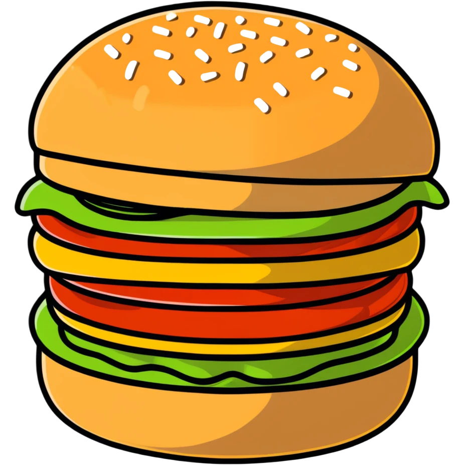 cartoon burger emoji