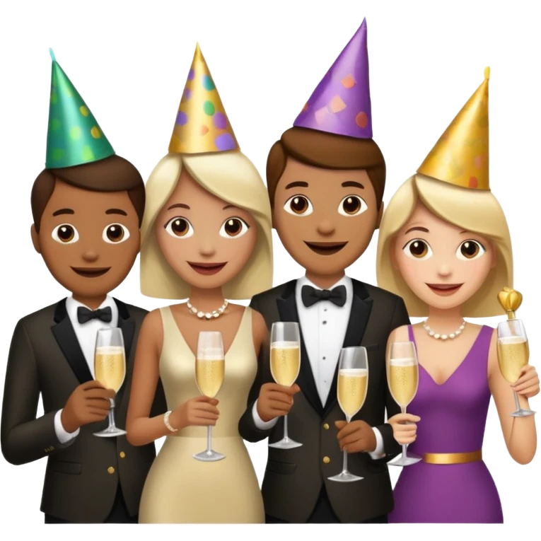 Copas de navidad brindando emoji