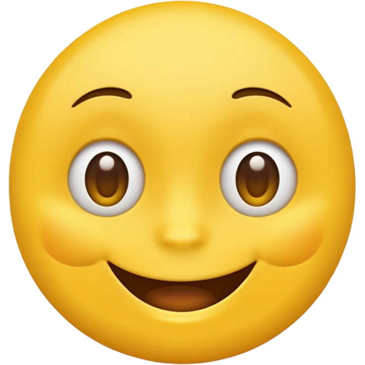 create an like yellow emoji that looks teally relaxed and smiles more on one site than another like one part of the mouth is wider up then the other emoji