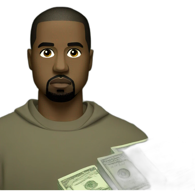 kanye west with money emoji