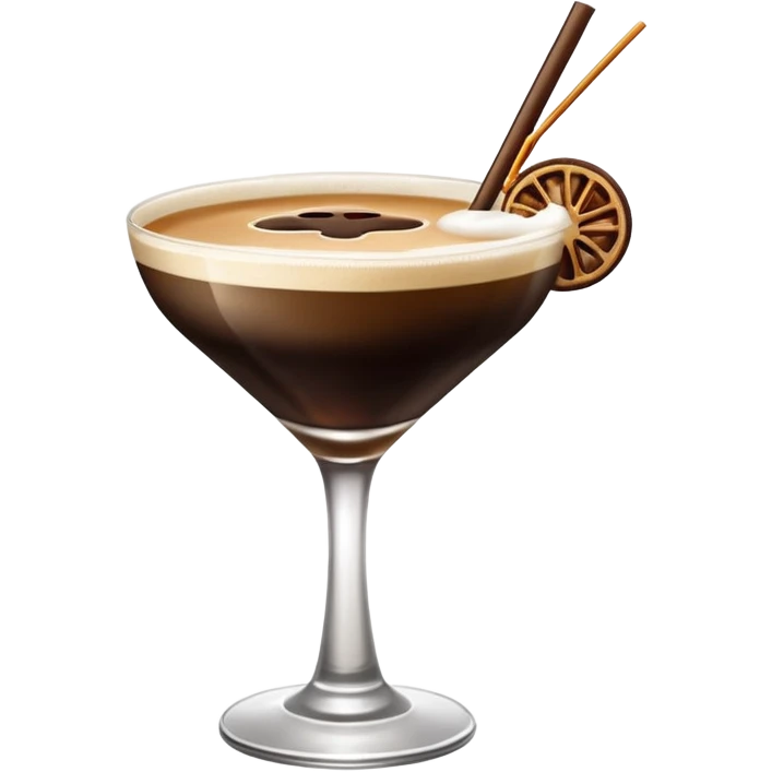 espresso martini with foam emoji