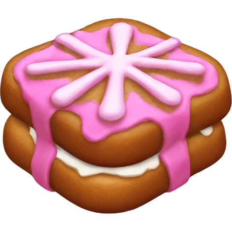 Pink christmas lebkuchen emoji