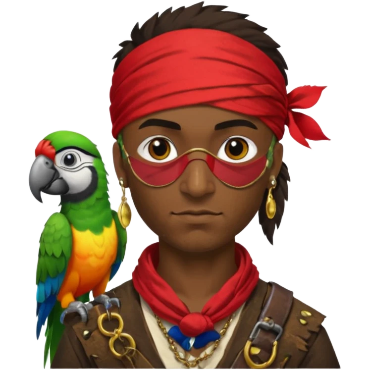 pirate and parrot emoji