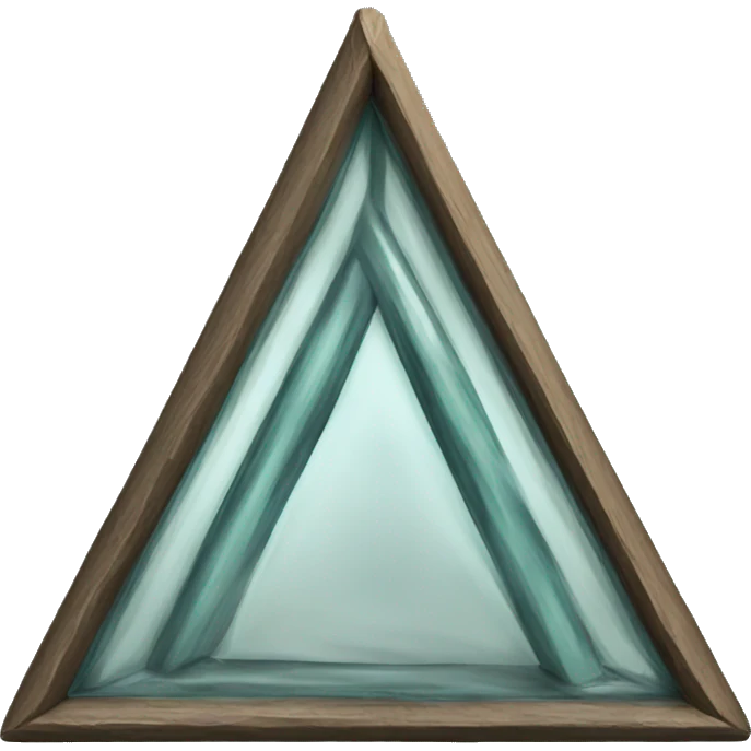 glass house triangle rough emoji