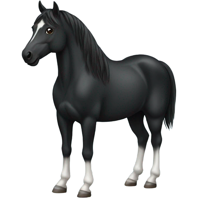 Horse black  emoji