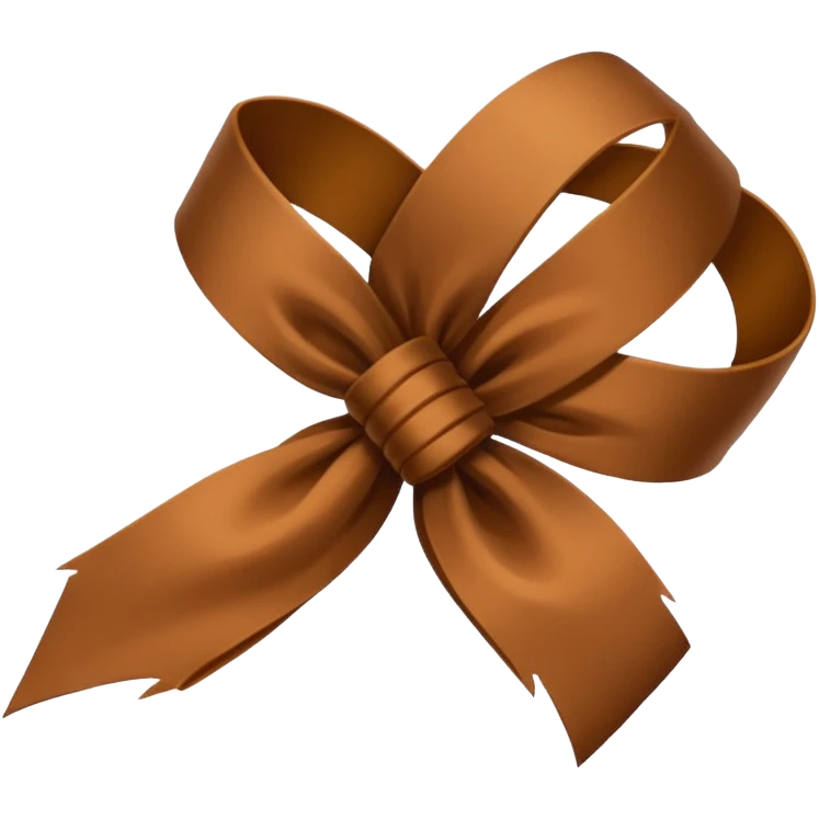 Crie um emoji de laço marrom emoji
