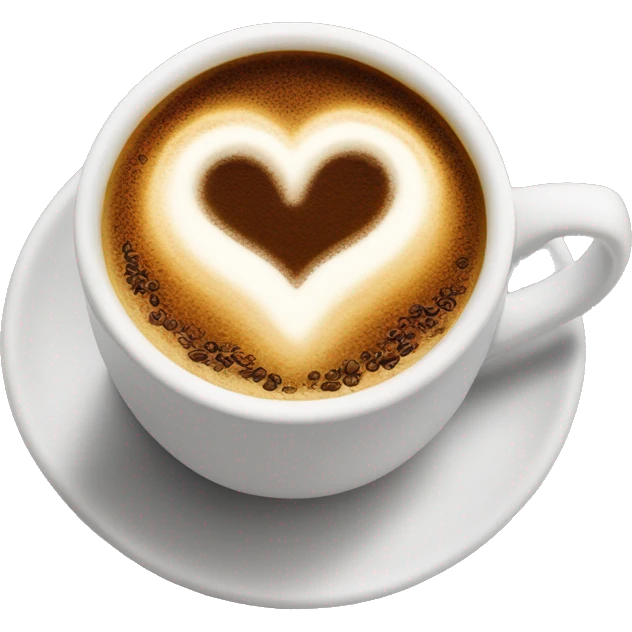 A cup of coffee with a beautiful heart-shaped design in the foam, please. emoji