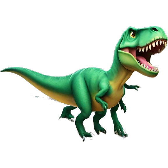 T. rex on surfboard  emoji