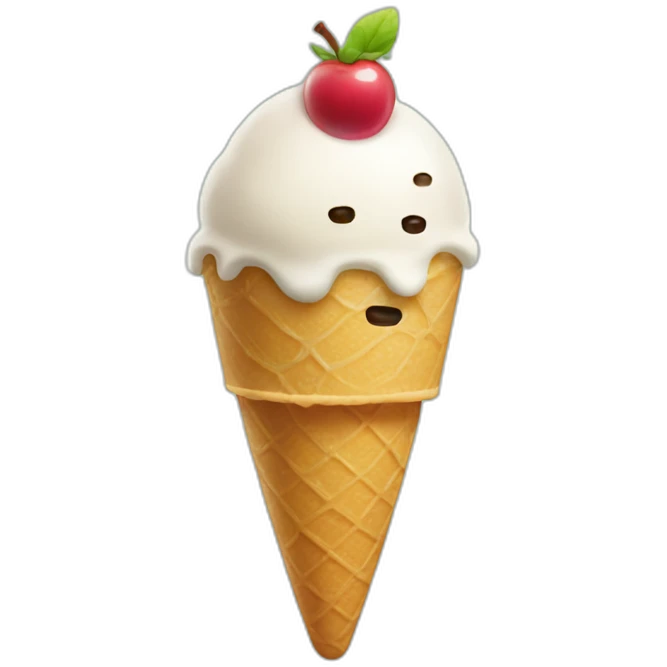 Ice cream smilong emoji