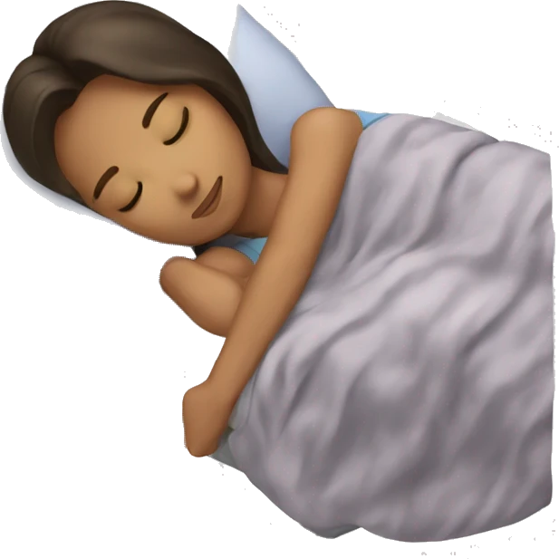 Brunette girl sleeping emoji