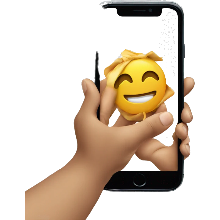 iPhone in hands  emoji