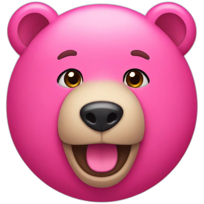 Pink and bear emoji