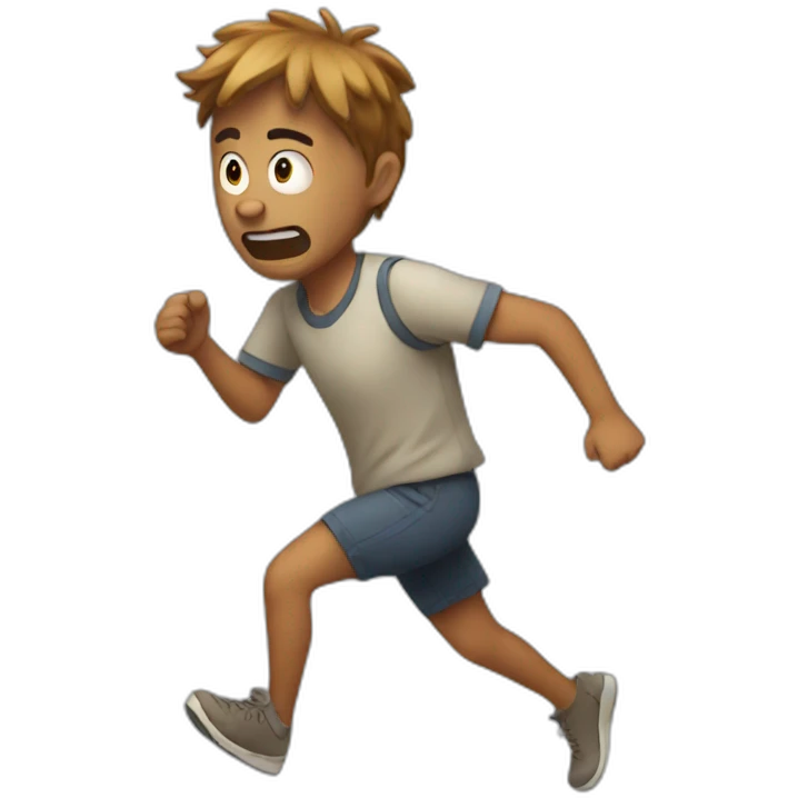 Afraid and running away  emoji
