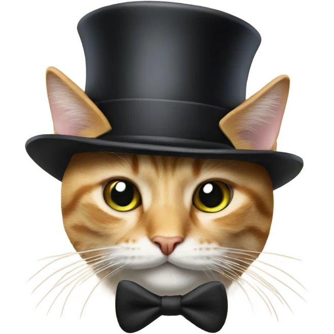 Cat with top hat and pipe emoji