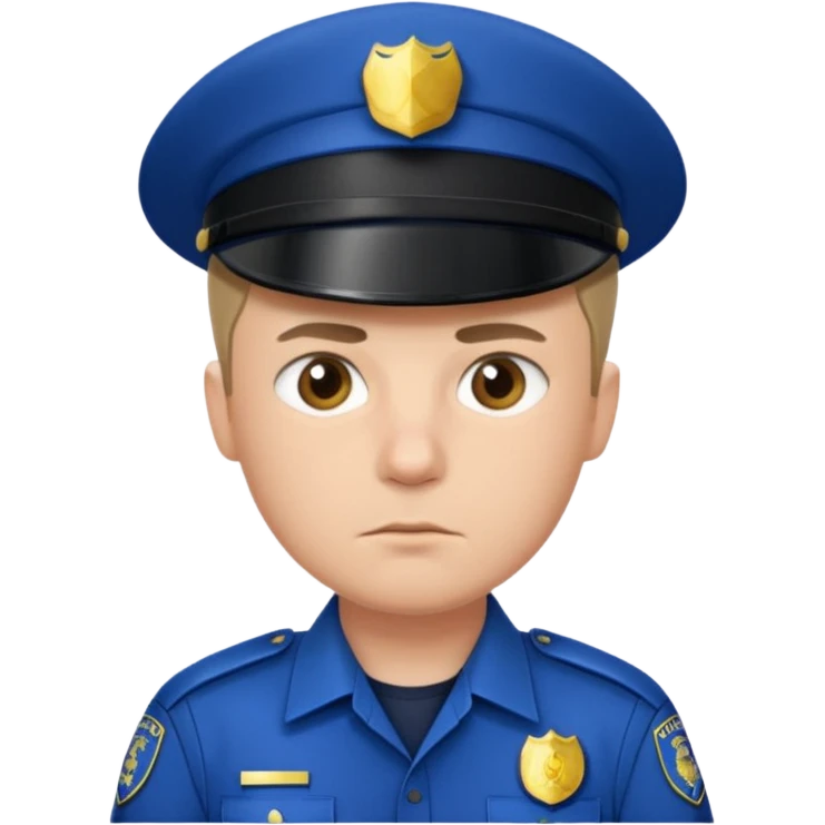 Police man wearing Blue uniform emoji