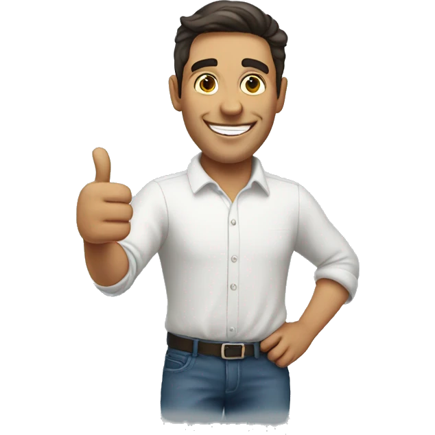 Smiling Spanish man showing thumbs up  emoji