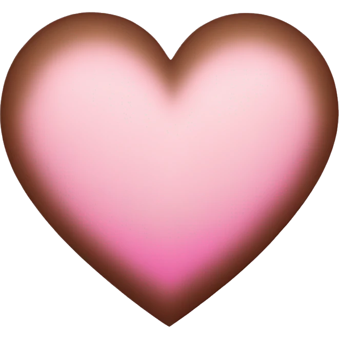 Pink brown ombré heart emoji