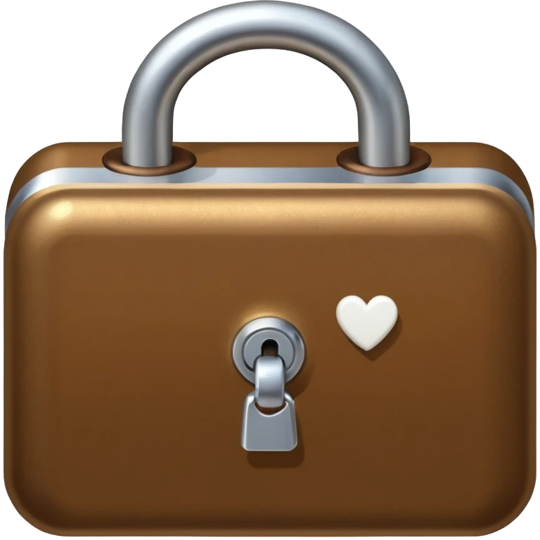 Lock with a brown with a heard white emoji