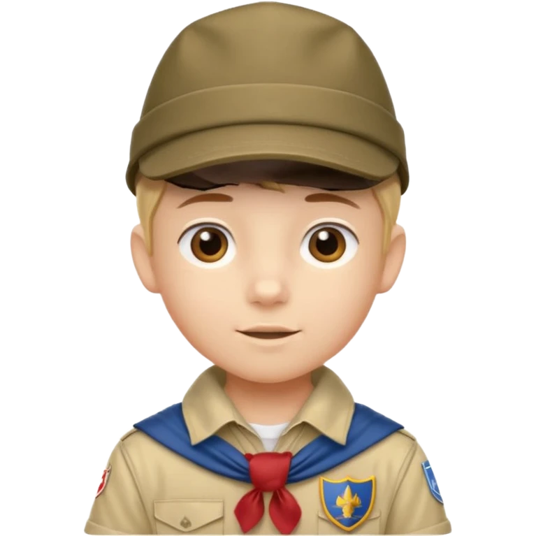 Boy Scout cap neckerchief white  emoji