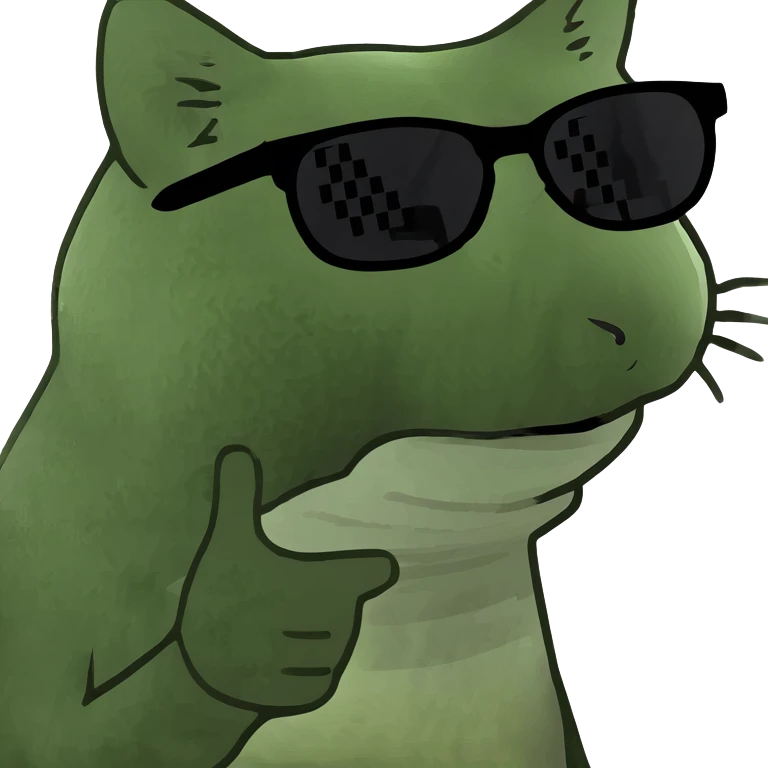 Cat with sunglasses emoji
