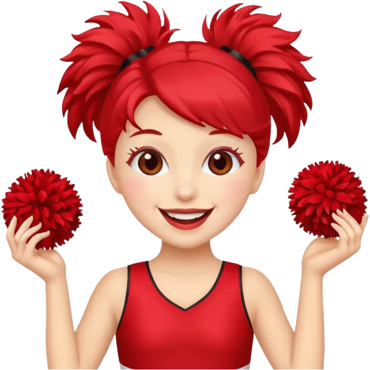 Cheerleader Pom pom heart emoji
