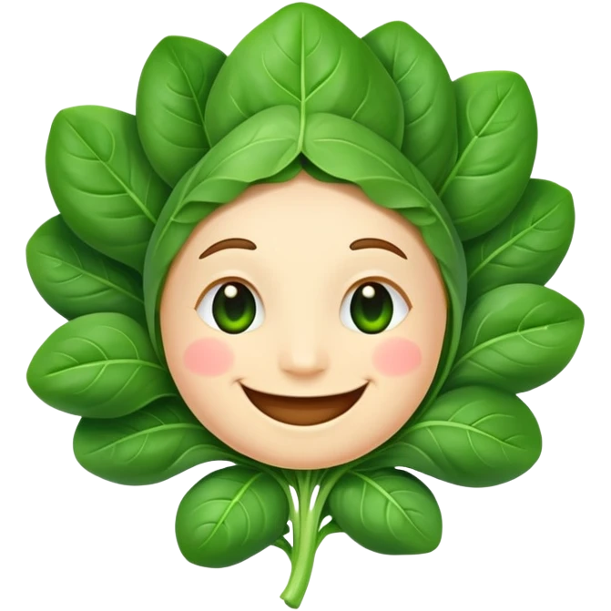 Spinach smiling emoji