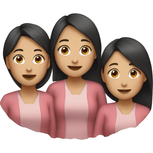 Three asian sisters  emoji