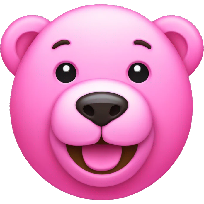 Pink Teddy beer emoji