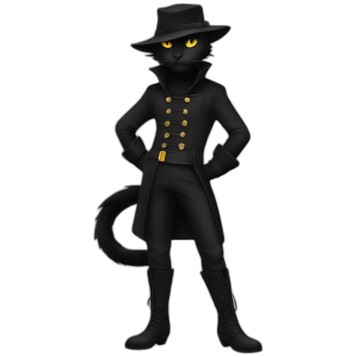 Chat noir debout emoji