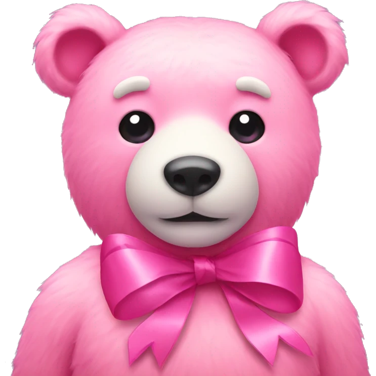 pink bear with ribbon emoji