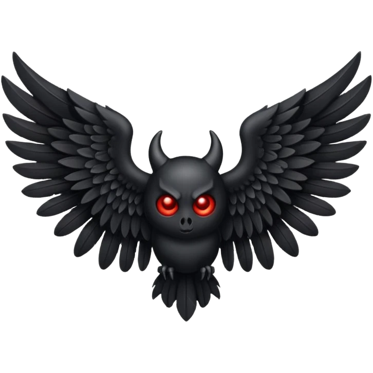 black and white devil wing emoji
