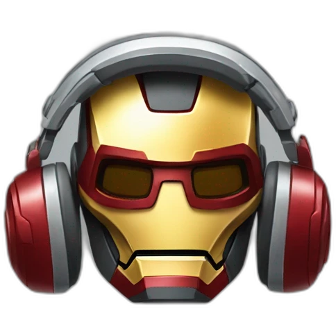iron man wear headset emoji