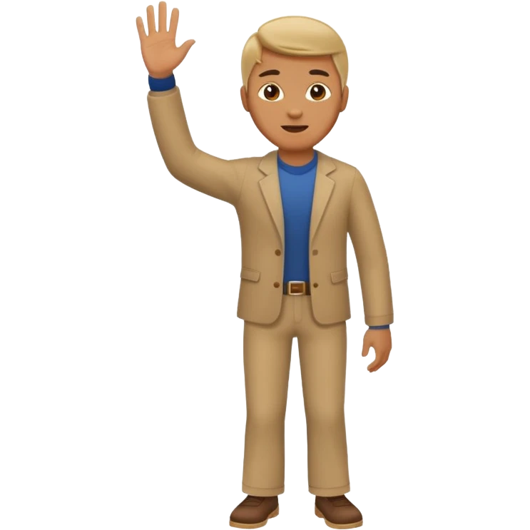 man full body waving emoji