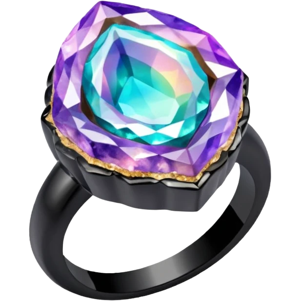 crystal geode ring emoji