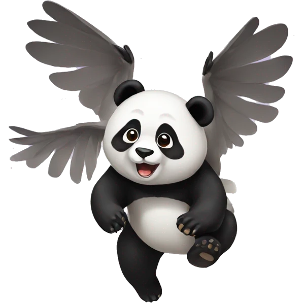 Flying panda emoji