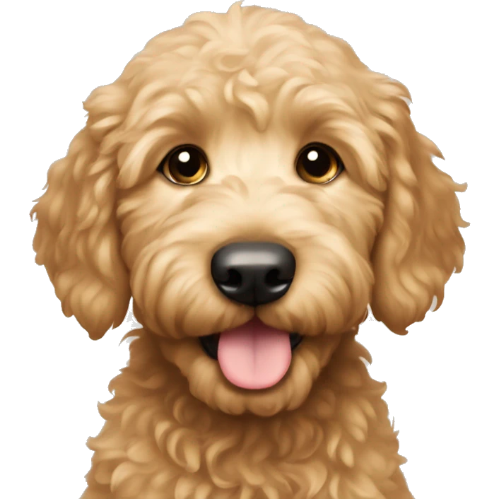 Golden doodle puppy emoji
