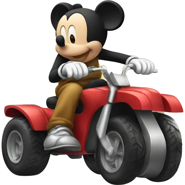 mickey mouse riding dodge  emoji